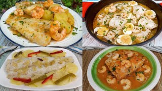 💥4 Recetas de PESCADO para NAVIDAD ¡¡FACILES Y ECONOMICAS 🤩🎄Recetas de Merluza