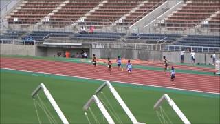 男子400m（四種競技）2組、1着：中上遥矢（城西中）54秒69　～四国中学総体2017・陸上競技～