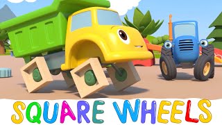 Square wheels truck - Blue Tractor - Kids songs and cartoons