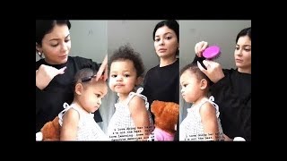 Kylie Jenner | Doing Stormi's Hair + Curly Hair Routine