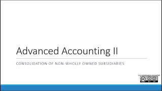 Non-Wholly Owned Subsidiaries (an Overview) | Topic 1 | Non-Wholly Owned Subsidiaries