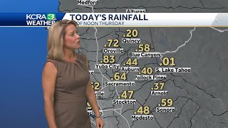 Northern California forecast | Rain totals so far Thursday and what's ahead