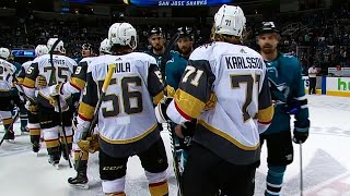 Golden Knights shake hands with Sharks as series ends in Game 6