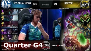 Splyce vs FC Schalke 04 | Game 4 Quarter Finals S8 EU LCS Summer 2018 | SPY vs S04 G4