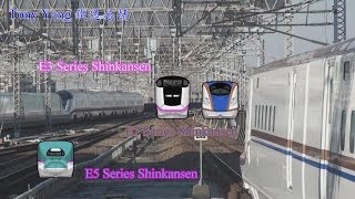 E7系大宮駅到着+E3秋田新幹線+E5東北新幹線