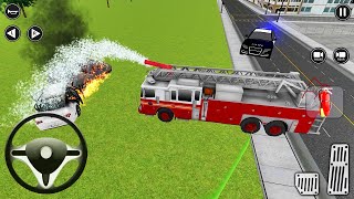 Emergency Fire Truck Driving Sim 2021 - Real FireFighter Games - Android Gameplay