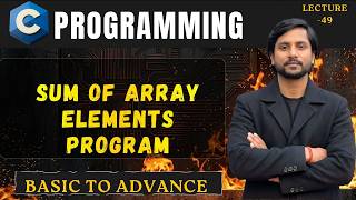 C Program to Find Sum of Array Elements | In Hindi
