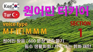 원어민 터키어 / Type M F [F] M M M [Section 1] 원어민 발음 / 짧고 쉬운 600문장 연속 듣기