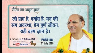 Gita Ka Amrit Gyaan- जो प्राप्त है पर्याप्त है मन की सम अवस्था प्रेम पूर्ण जीवन यही ब्रह्म ज्ञान है