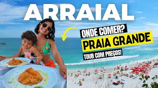 ARRAIAL DO CABO HOJE | ONDE COMER  NA PRAIA GRANDE COM PREÇOS