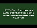 PYTHON : Getting the same subplot size using matplotlib imshow and scatter