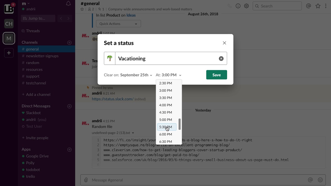 How To SET STATUS On SLACK? - YouTube