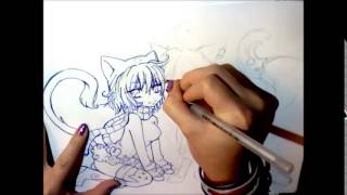 Nekosister Commission inking