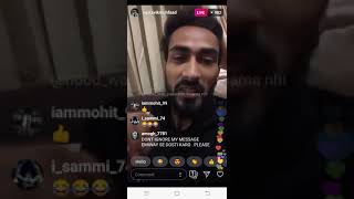 Muhfaad talking about kr$na and Raftaar ,muhfaad instagram live talking about diss songs