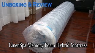 Linenspa 8 Inch Memory Foam and Spring Hybrid Mattress Unboxing \u0026 Review - Should you buy it?