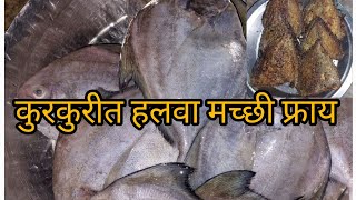 कुरकुरीत हलवा मच्छी फ्राय | Kurkurit Halwa Machhi Fry | Black Pomfret Fish Fry | Halwa Fish Fry