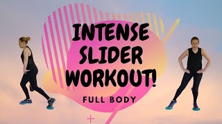 INTENSE SLIDER WORKOUT|| FULL BODY LOW IMPACT|| Tone up with sliders