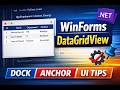 VB.NET WinForms DataGridView Tutorial | Dock, Anchor & UI Best Practices