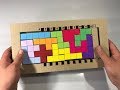 Tetris. Cardboard game. Children's educational puzzle