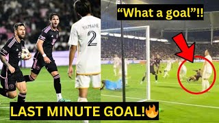 Inter Miami fans went crazy Lionel MESSI scored last minute goal vs LA Galaxy | Football news today