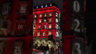 LONDON | Fortnum and Mason's main façade in its Christmas decoration as Advent Calendar