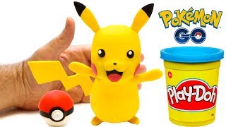 DibusYmas Pikachu Pokemon 💕 Superhero Play Doh Stop motion videos for kids