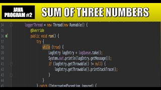 Java Program #2 - Sum of three numbers | JAVA| Code Bytes