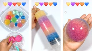 💛💜❤️🧡💙The process of making colorful balloon tape with giant orbeez 자이언트 오르비즈와 함께 벌룬테이프를 만드는 과정✨