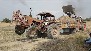 Dangerous Tractor stunt ! Tractor Trolley | Tractor Fail in mud | Tractor Stunt