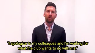 Eng Sub - Full Video of Lionel Messi apologizing to PSG for going to Saudi Arabia without permission