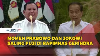 Saling Puji Prabowo dan Jokowi di Malam Penutupan Rapimnas Partai Gerindra