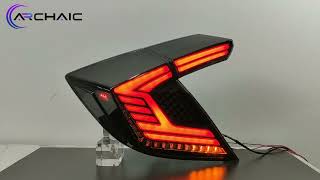 Archaic シビック ハチバック FK7 FK8 TYPE-R テールランプ 全LED 流れるウインカー オープニングセレモニー搭載