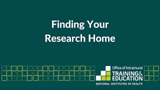 Finding Your Research Home