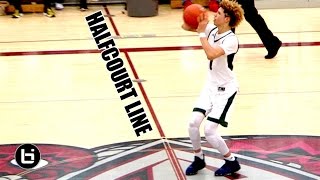 LaMelo Ball Crazy Halfcourt Shot! POINTS at The Line Then PULLS UP From It! LOL