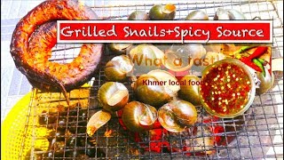 Tasting Grilled Snails with Spicy Sources