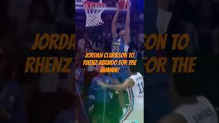 NICE PASS FROM JORDAN CLARKSON TO RHENZ ABANDO FOR THE JAM! #viralvideo #shorts  #gilaspilipinas