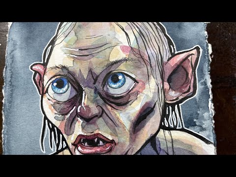 Full Live Painting Session Day 02 Gollum from Lord of the Rings