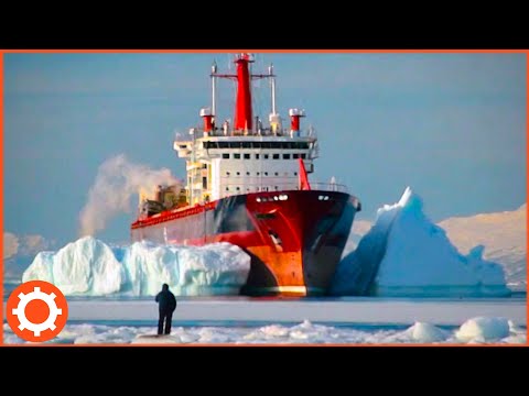 250 Robust Heavy Machinery Break Through Ice Clearing Snow That Has Conquered The Entire World