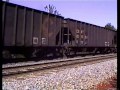 csx southbound coal train at roebuck sc. 1991