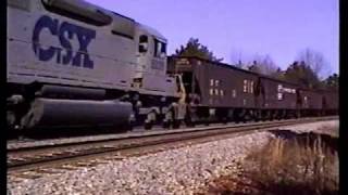 CSX southbound coal train at Roebuck, SC. (1991)