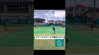 【テニス】ワイドに切れる高速スライスサーブで、試合を有利に戦う！#shorts