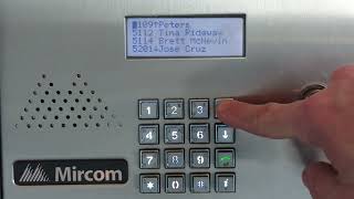 Mircom Intercom Instructions