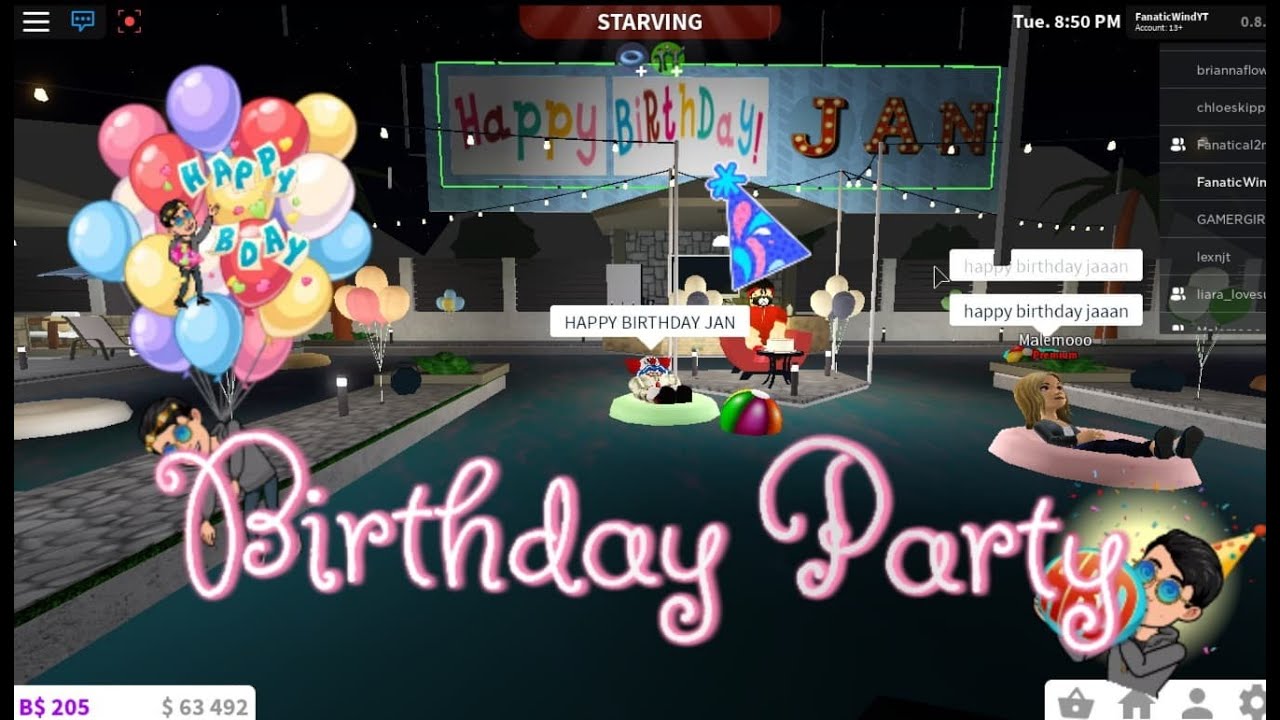 Surprise Birthday Party / Bloxburg / Roblox / ECQ - YouTube