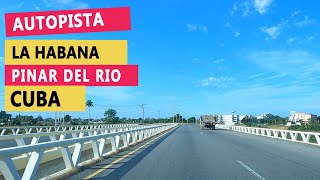 Manejando hacia Pinar del Río por la Autopista (La Habana - Pinar del Río)