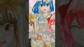 【小6が描いてみた】カラフルピーチ🍑【女子組】アニメイトカフェへようこそ❣️