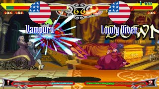 FT5 @vsavj: Vampuru (US) vs Lowly Diver (US) [Vampire Savior vsav Fightcade] Sep 16