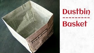 Trash bin | Dustbin from Newspaper (Go Green) - Tutorial by Paper Folds ❤️.