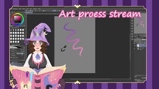 Working on some fun Christmas art of myself stream vod