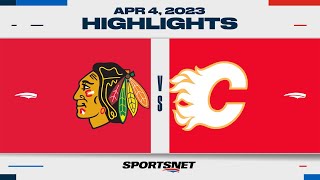 NHL Highlights | Blackhawks vs. Flames - April 4, 2023