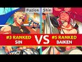 GGST ▰ Fuzion (#3 Ranked Sin) vs Shin (#5 Ranked Baiken). High Level Gameplay